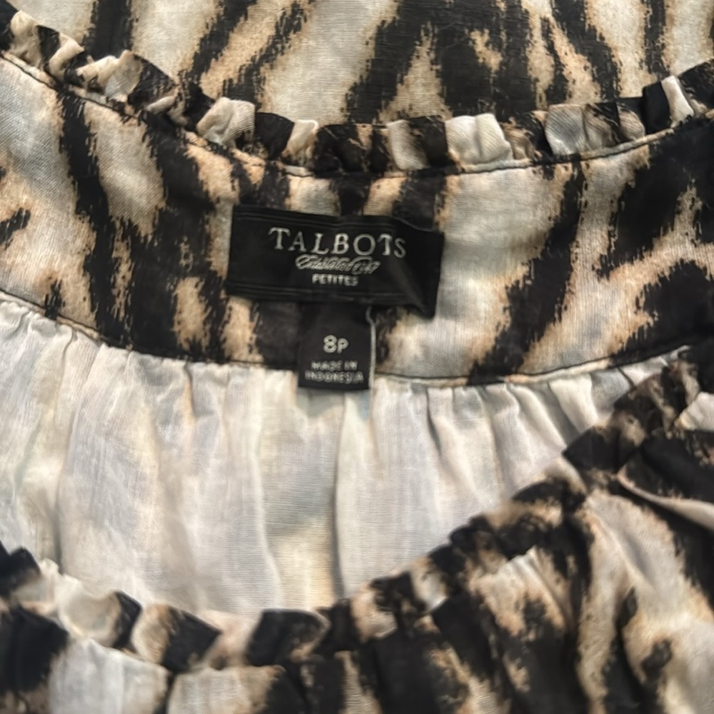 Animal Print Talbots Camisole- Size 8P - Picture 7 of 8